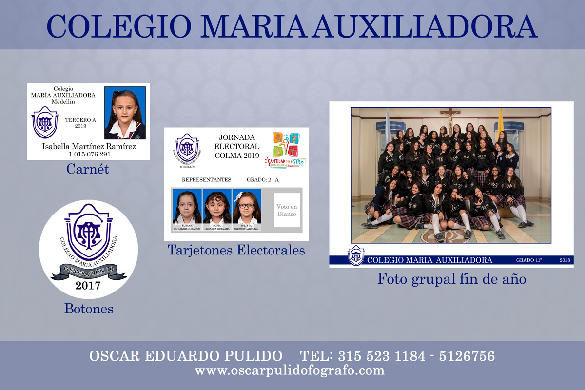 Servicios para colegios, books, fotos de grados, video