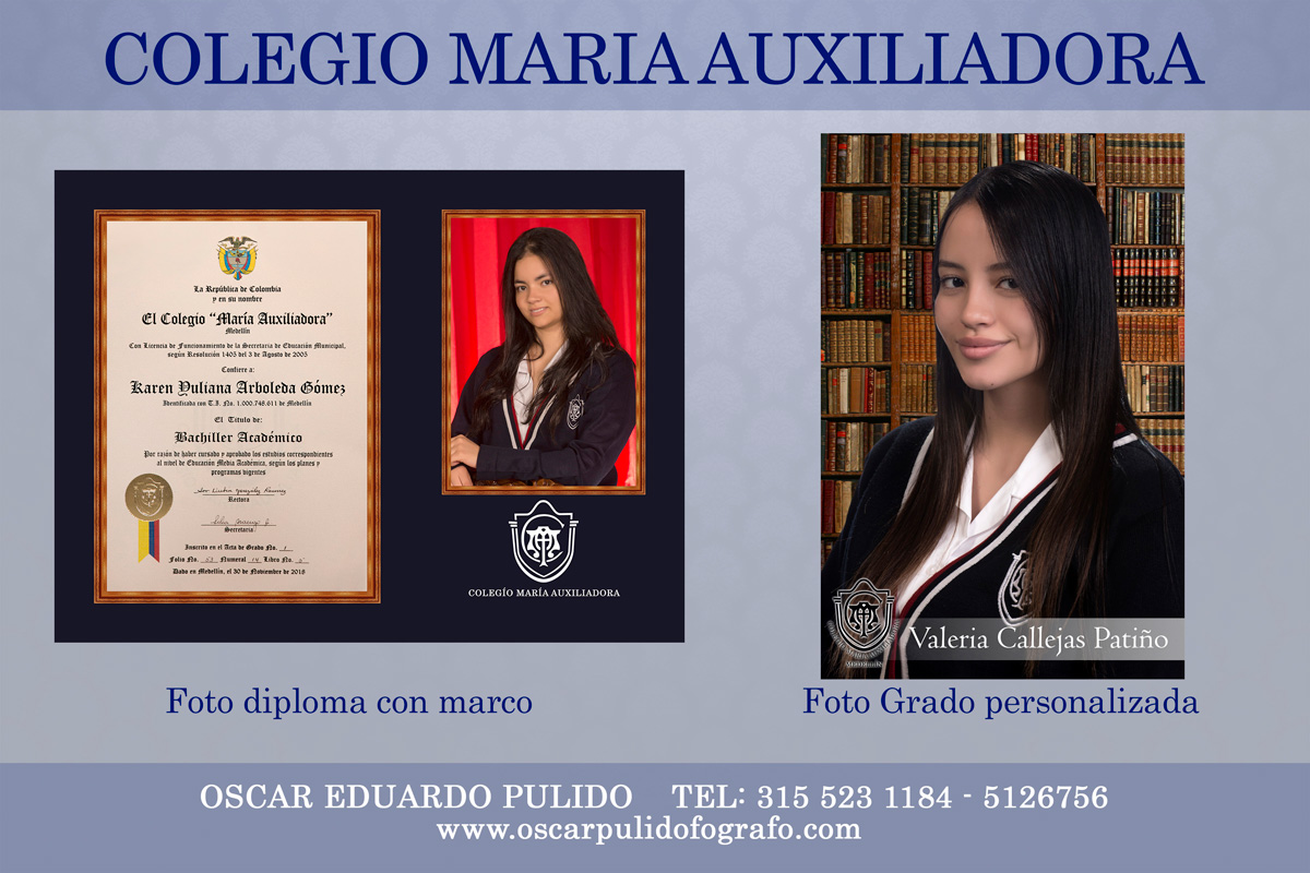 Servicios para colegios, books, fotos de grados, video