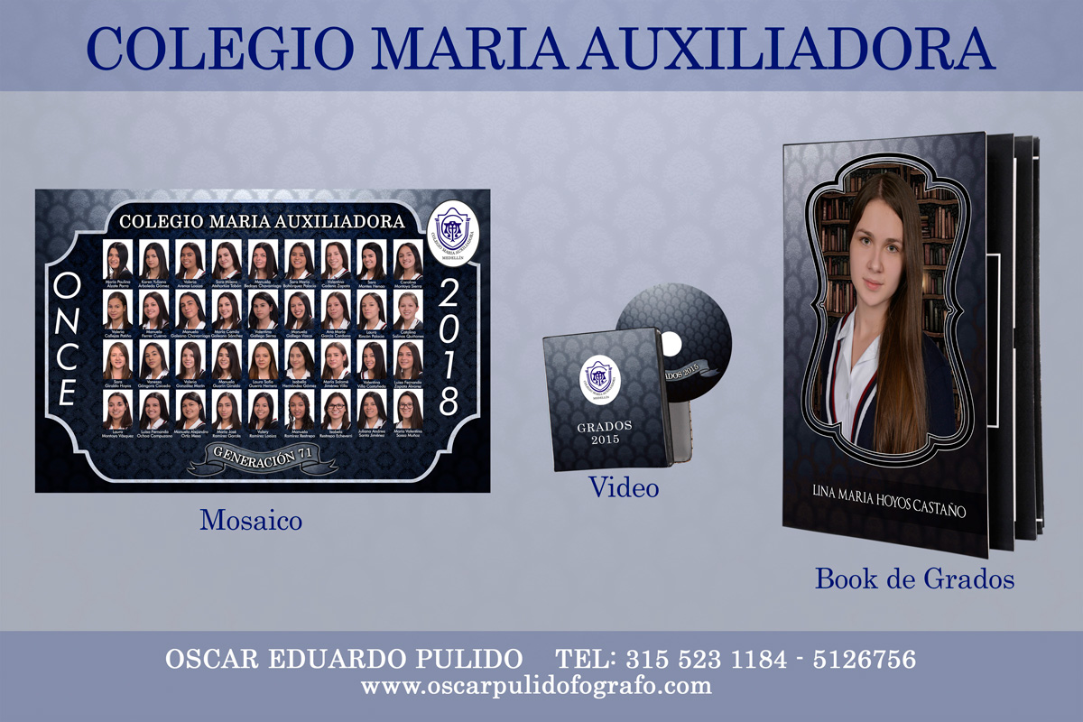 Servicios para colegios, books, fotos de grados, video